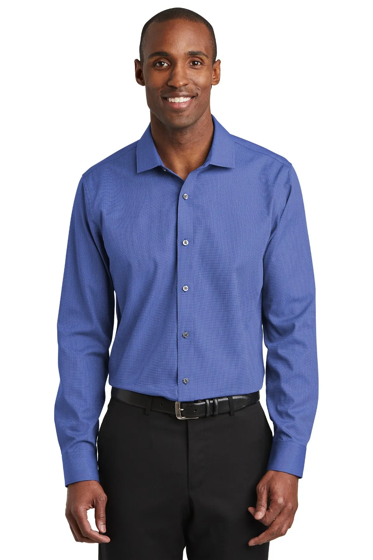 Red House Slim Fit Nailhead Non-Iron Shirt. RH390