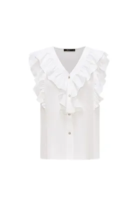 Ruffled Front Blouse