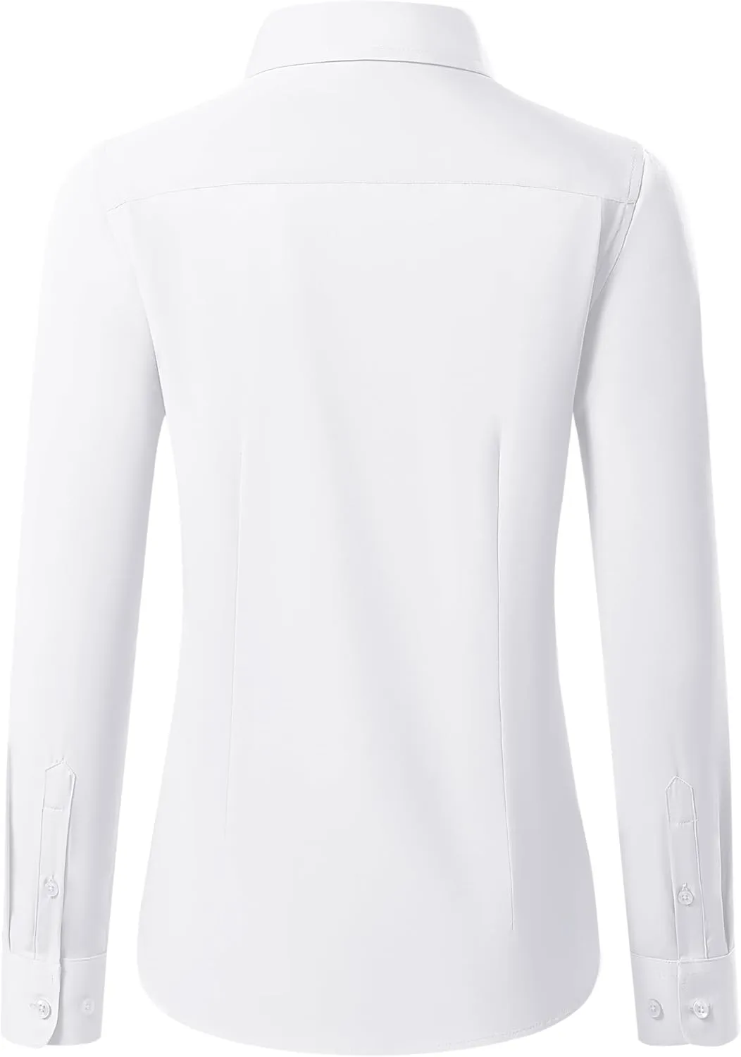 siliteelon Button Down Shirts for Women Long Sleeve Dress Shirts Wrinkle Free Collared Work Office Solid Blouses Tops