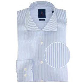 Slim Fit Sky Bengal Stripe Non Iron Oxford Cotton Shirt