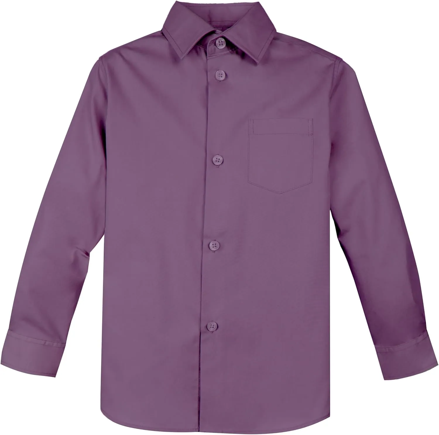 Spring Notion Boys' Long Sleeve Dress Shirt for Boys Kids Toddlers