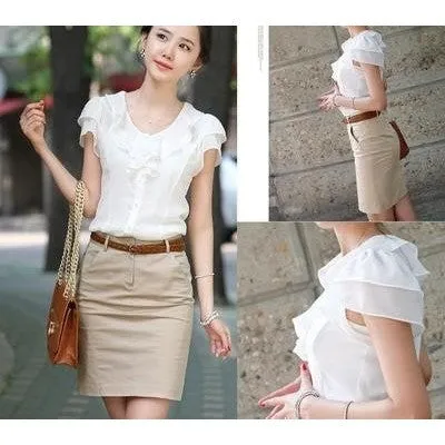 Summer Ruffles Chiffon Blouse