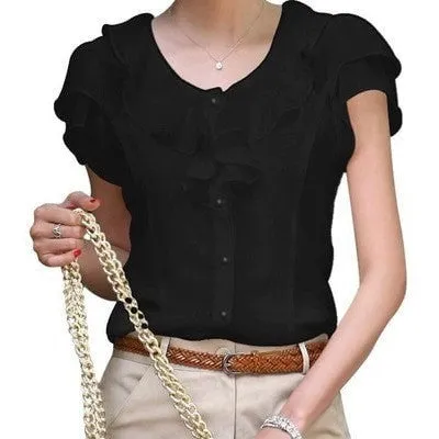 Summer Ruffles Chiffon Blouse
