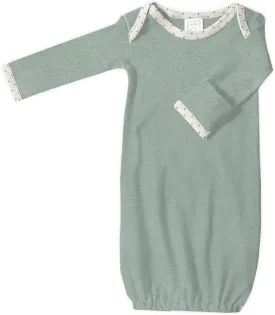 SwaddleDesigns Softest Cotton Baby Pajama Gown with Foldover Mitten Cuffs for Infant Boy and Girl, Newborn, 0-3 Months