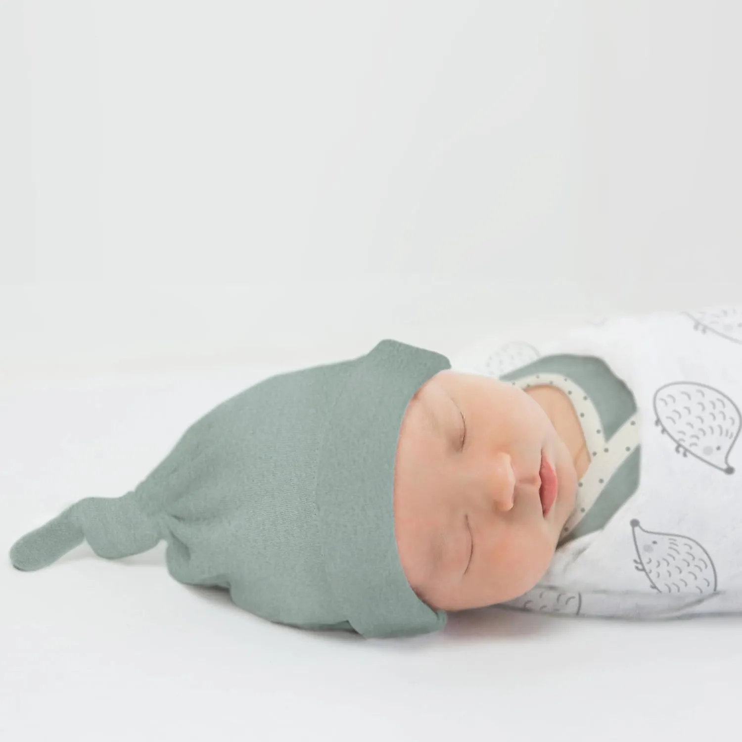 SwaddleDesigns Softest Cotton Baby Pajama Gown with Foldover Mitten Cuffs for Infant Boy and Girl, Newborn, 0-3 Months