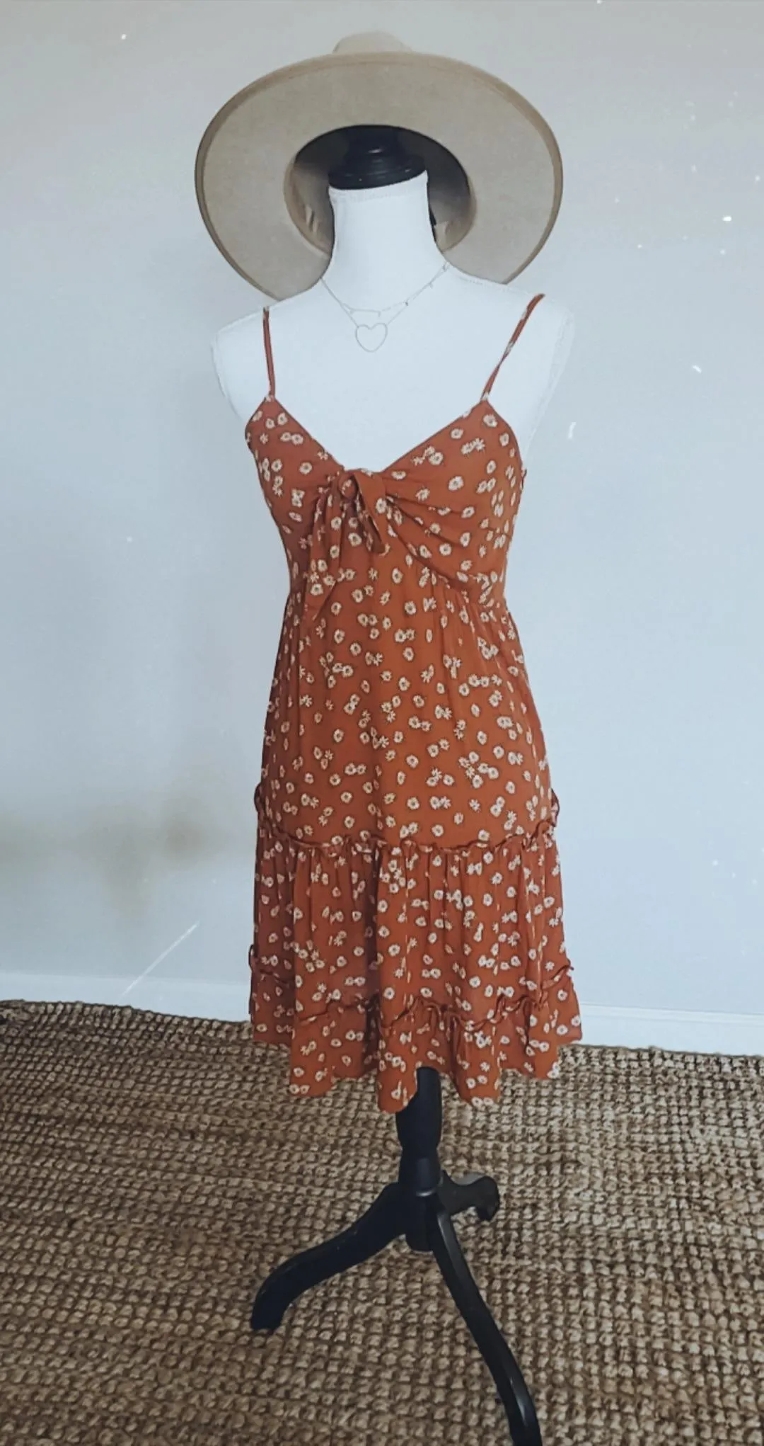 TIERED SPAGHETTI STRAP DRESS