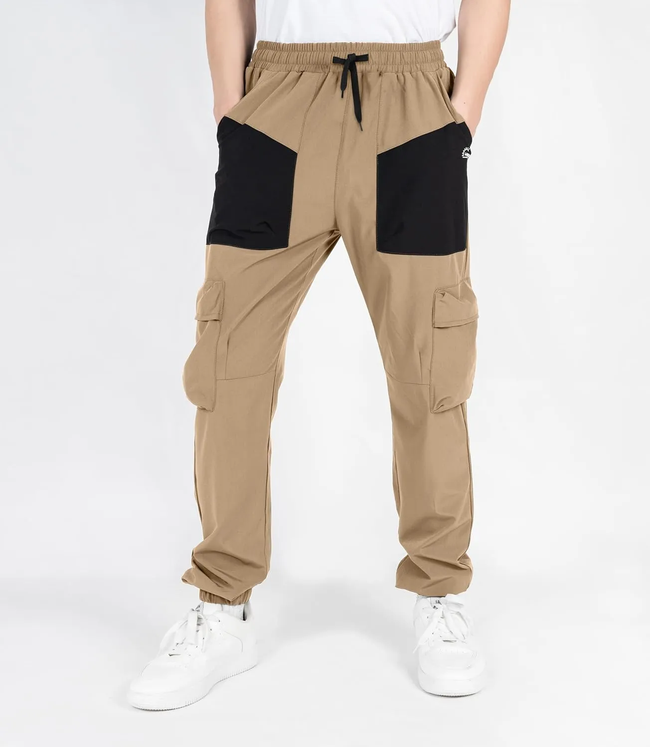 TLAENSON Boys Cargo Pants Joggers Kids Lightweight Quick Dry Hiking Pant Youth Running Athletic Jogging for Sports Outdoor