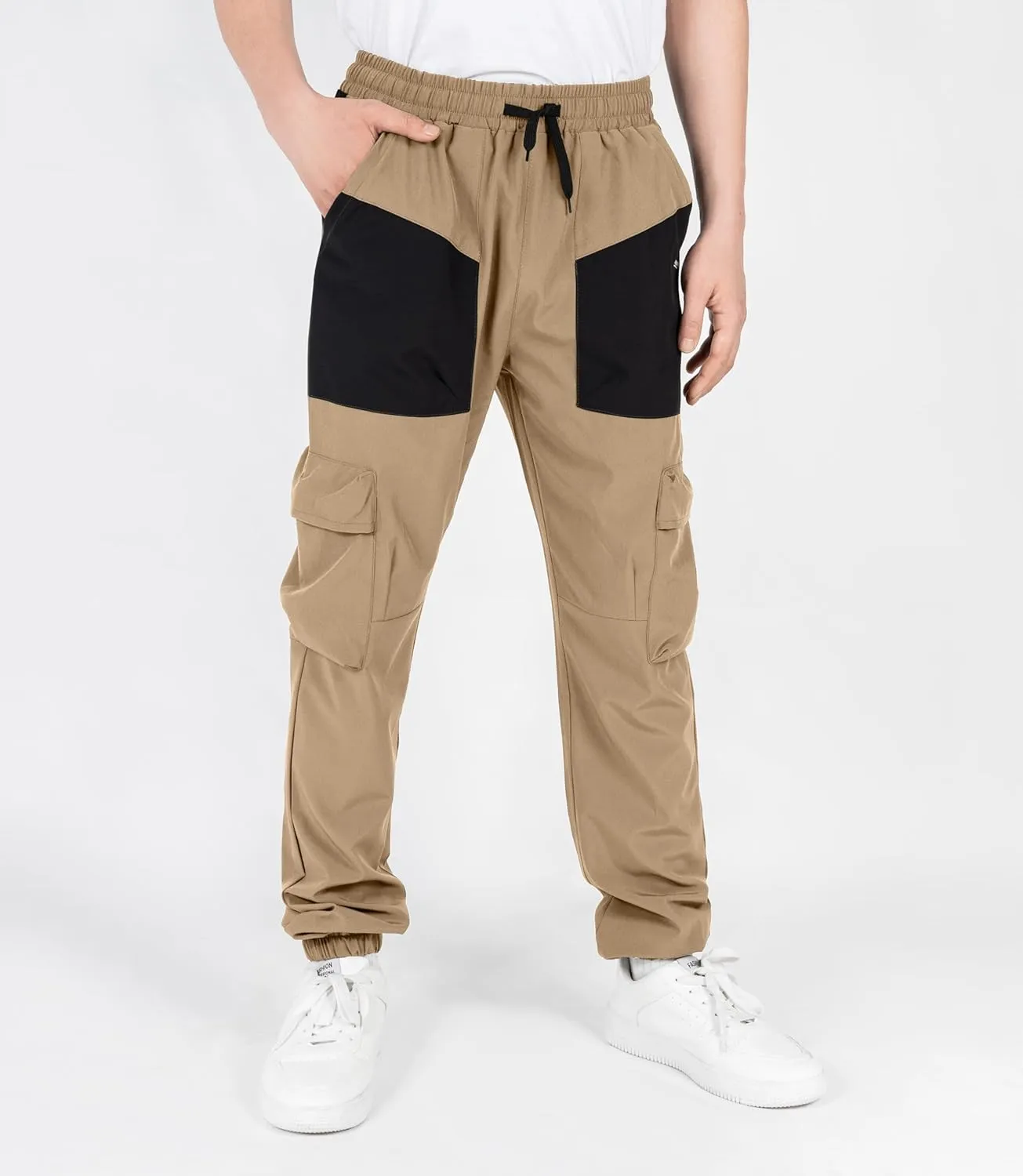 TLAENSON Boys Cargo Pants Joggers Kids Lightweight Quick Dry Hiking Pant Youth Running Athletic Jogging for Sports Outdoor