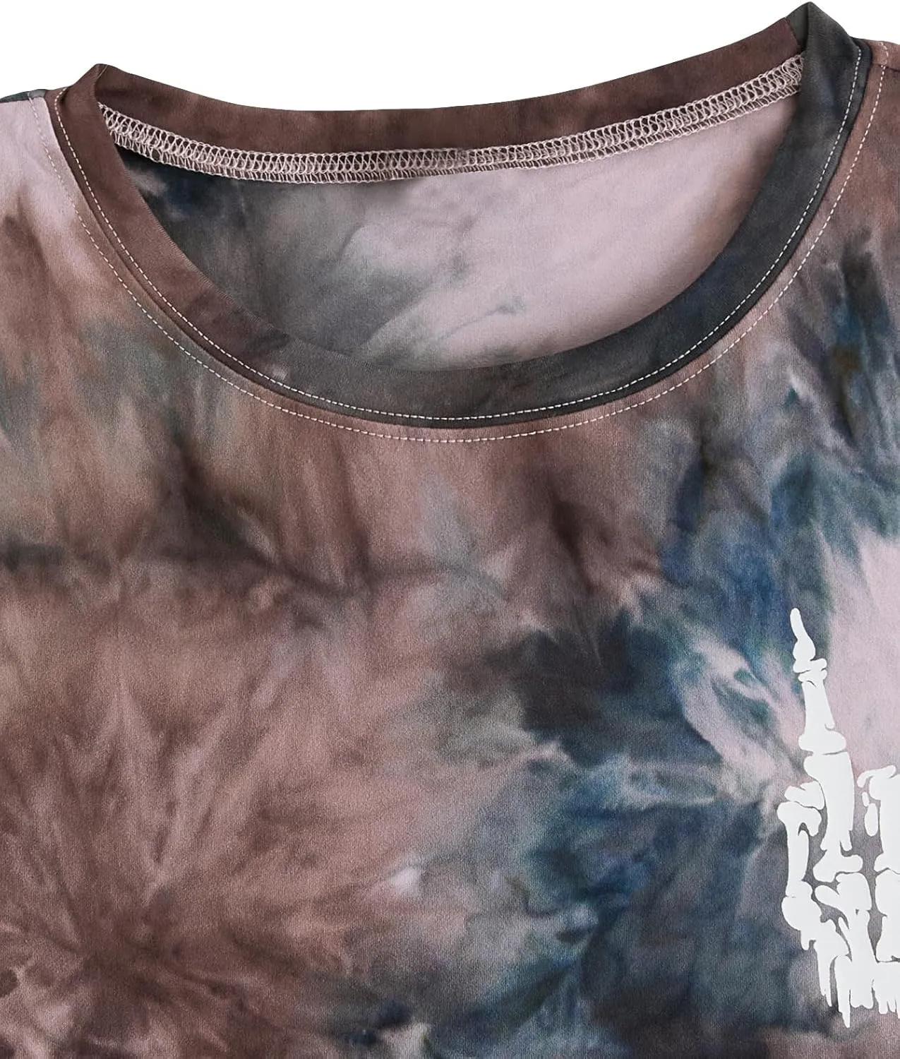 Verdusa Men's Tie Dye Short Sleeve Round Neck Graphic Tee Tops