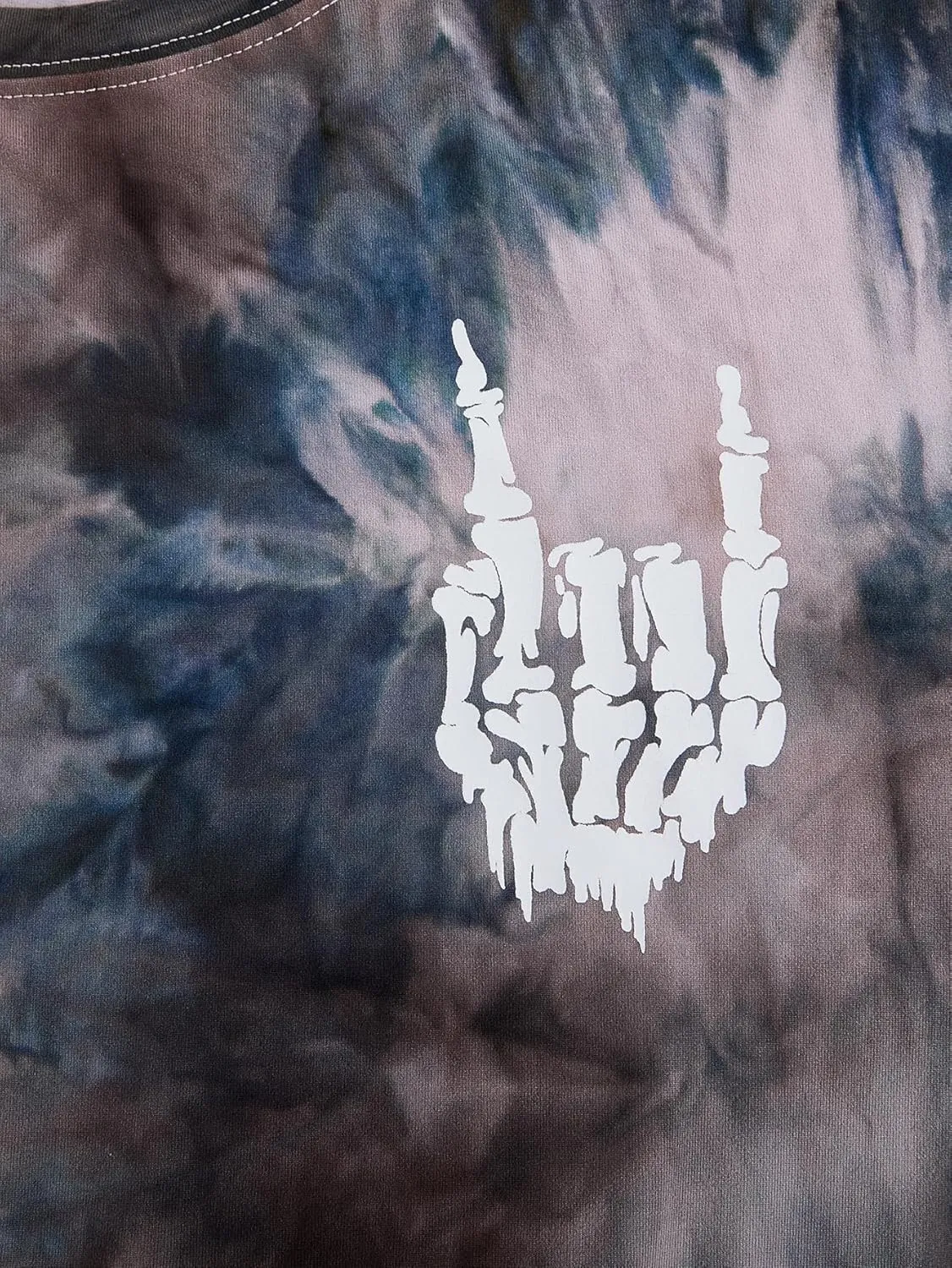 Verdusa Men's Tie Dye Short Sleeve Round Neck Graphic Tee Tops