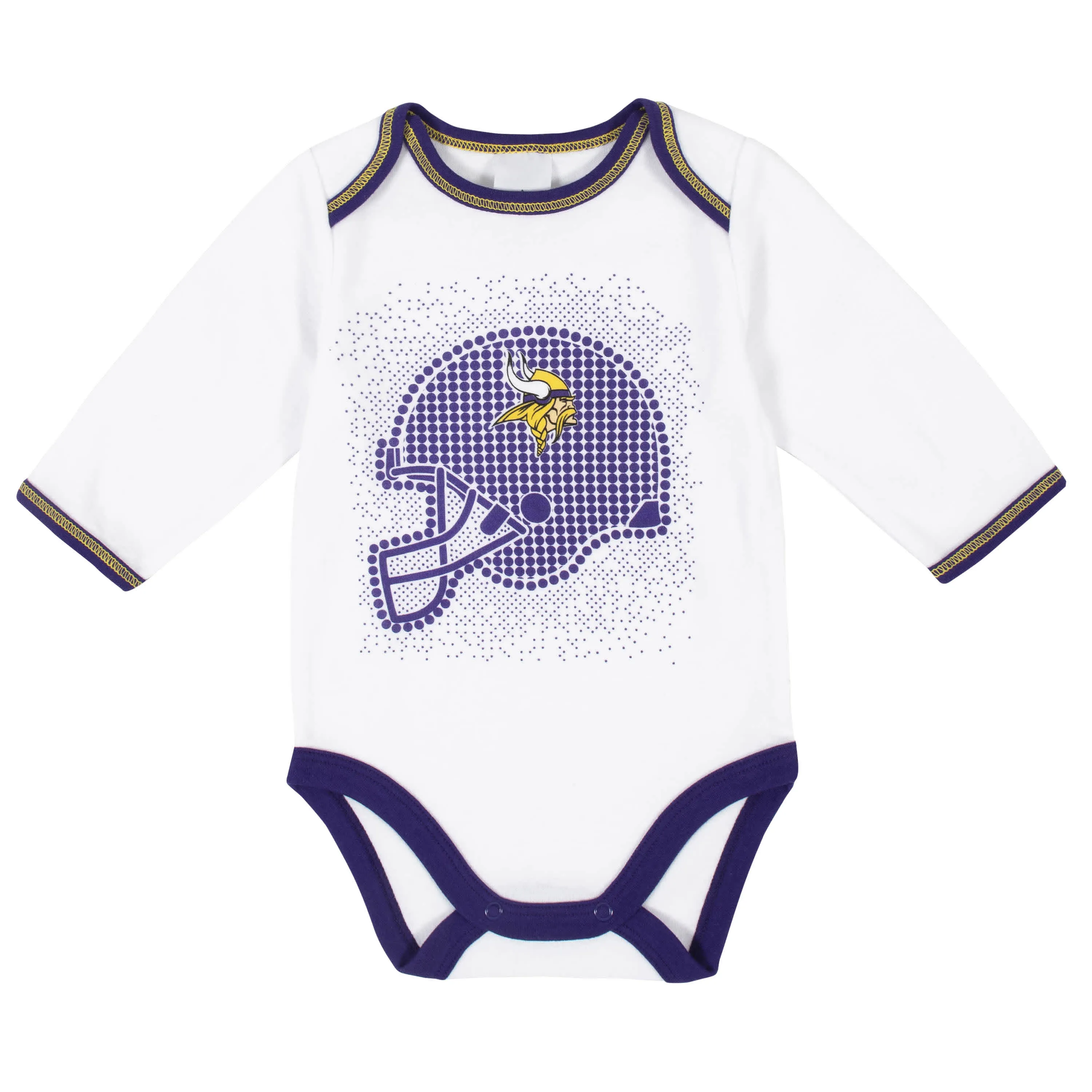 Vikings Baby Boys 3-Piece Bodysuit, Pant, and Cap Set