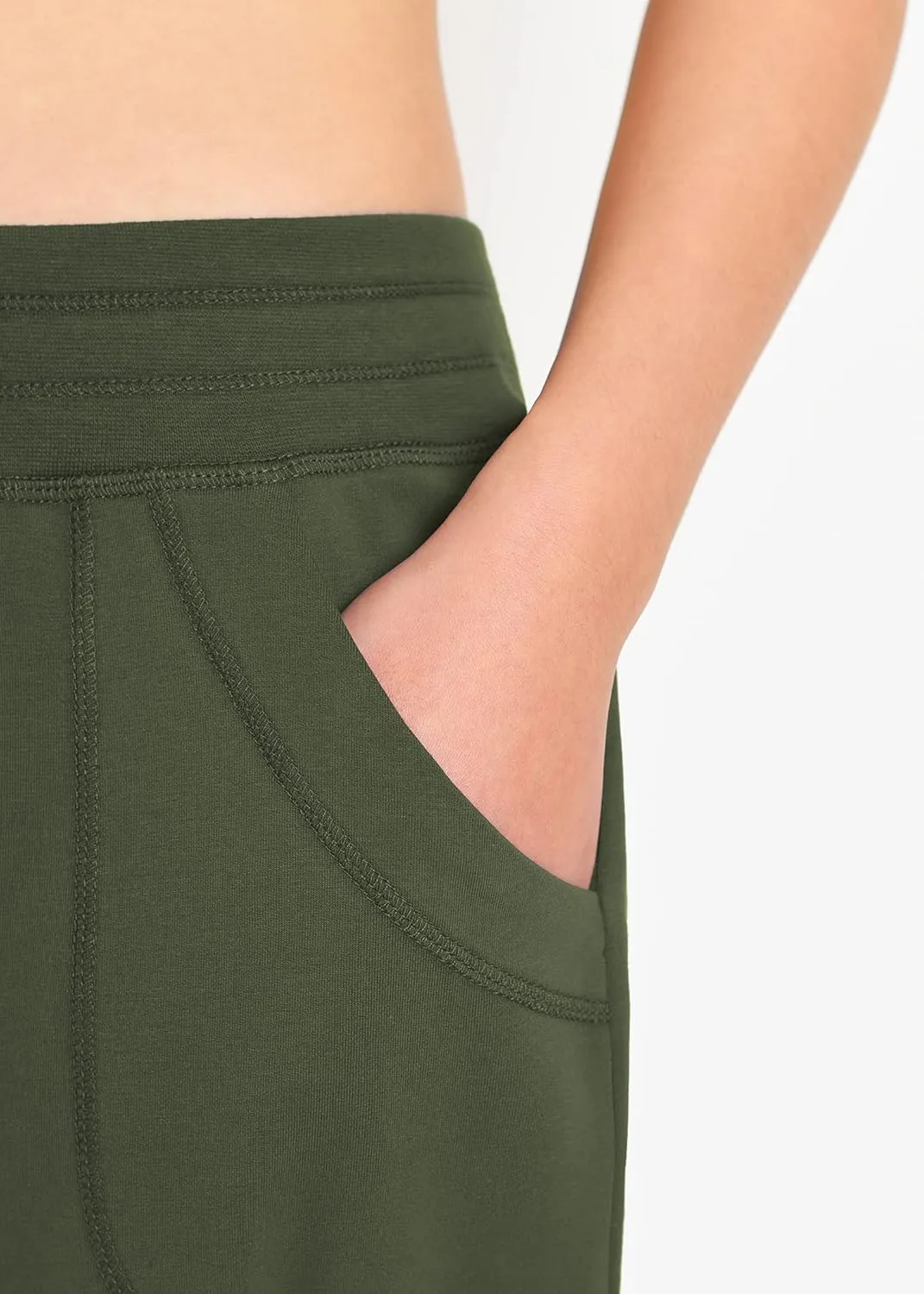 Weintee Women's Capri Joggers Jersey Sweatpants