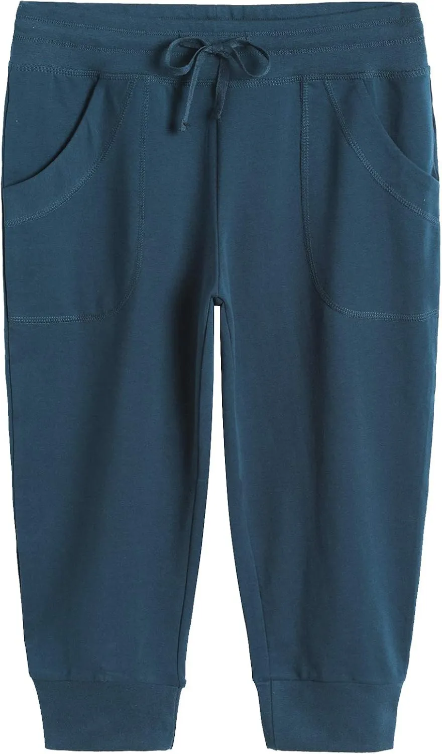 Weintee Women's Capri Joggers Jersey Sweatpants