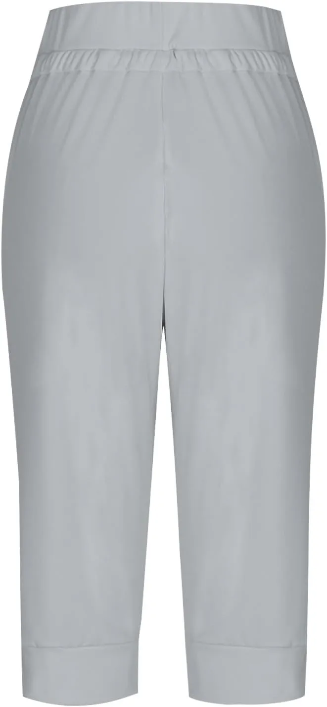 Women Capri Pants High Waist Yoga Crop Athletic Trousers Straight Leg Pants Capris Sweatpants Casual Joggers
