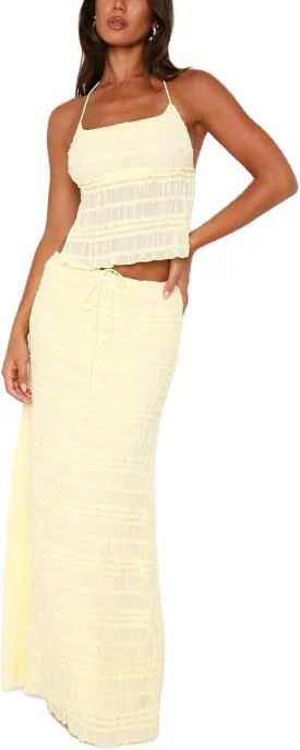 Womens 2 Piece Maxi Skirt Set Y2k Lace Up Halter Neck Tops and Flowy Long Skirt Summer Backless Beach Outfits