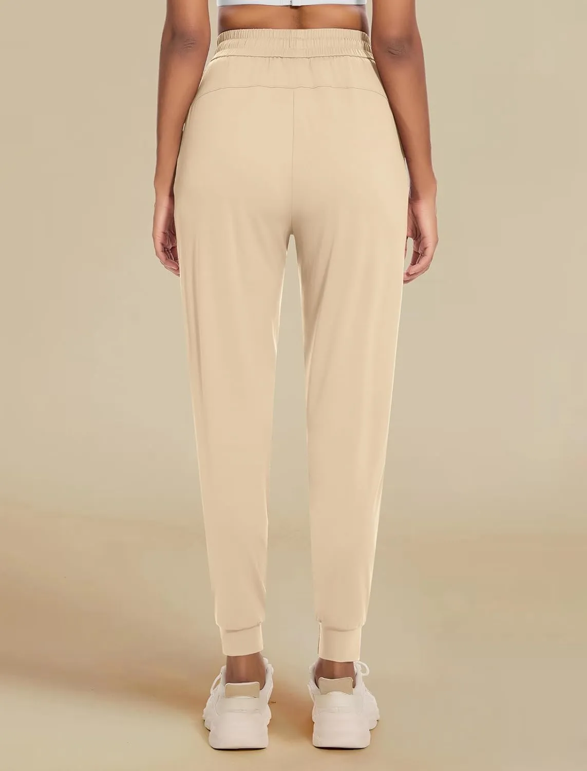 Women's Joggers Pants with Zipper Pockets High Waisted Athletic Drawstring Sweatpants for Lounge Workout Jogging 2024