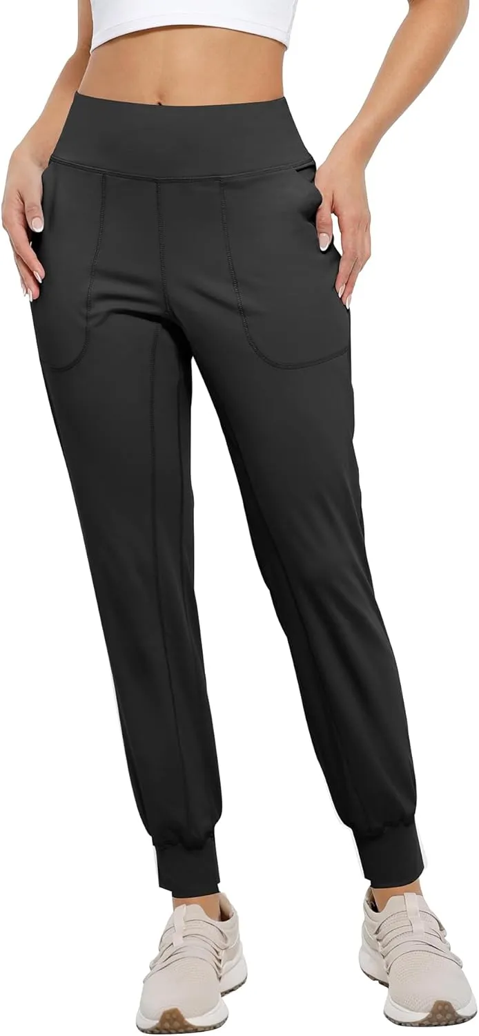 Women's Lightweight Joggers Pants Without Drawstring Running Sweatpants with Pockets for Women Lounge Travel